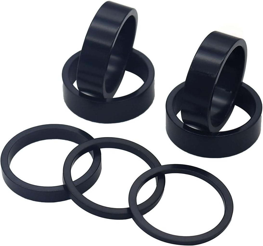 PLATT Entretoise de Direction en Aluminium Rondelles de Potence pour Velo de Route et VTT 1 1/8" (7PCS)