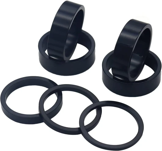 PLATT Entretoise de Direction en Aluminium Rondelles de Potence pour Velo de Route et VTT 1 1/8" (7PCS)