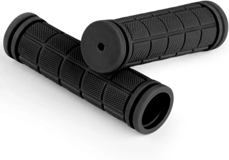 HASAGEI 1 Paire de poignées de vélo ergonomiques en Caoutchouc Souple antidérapant Noir