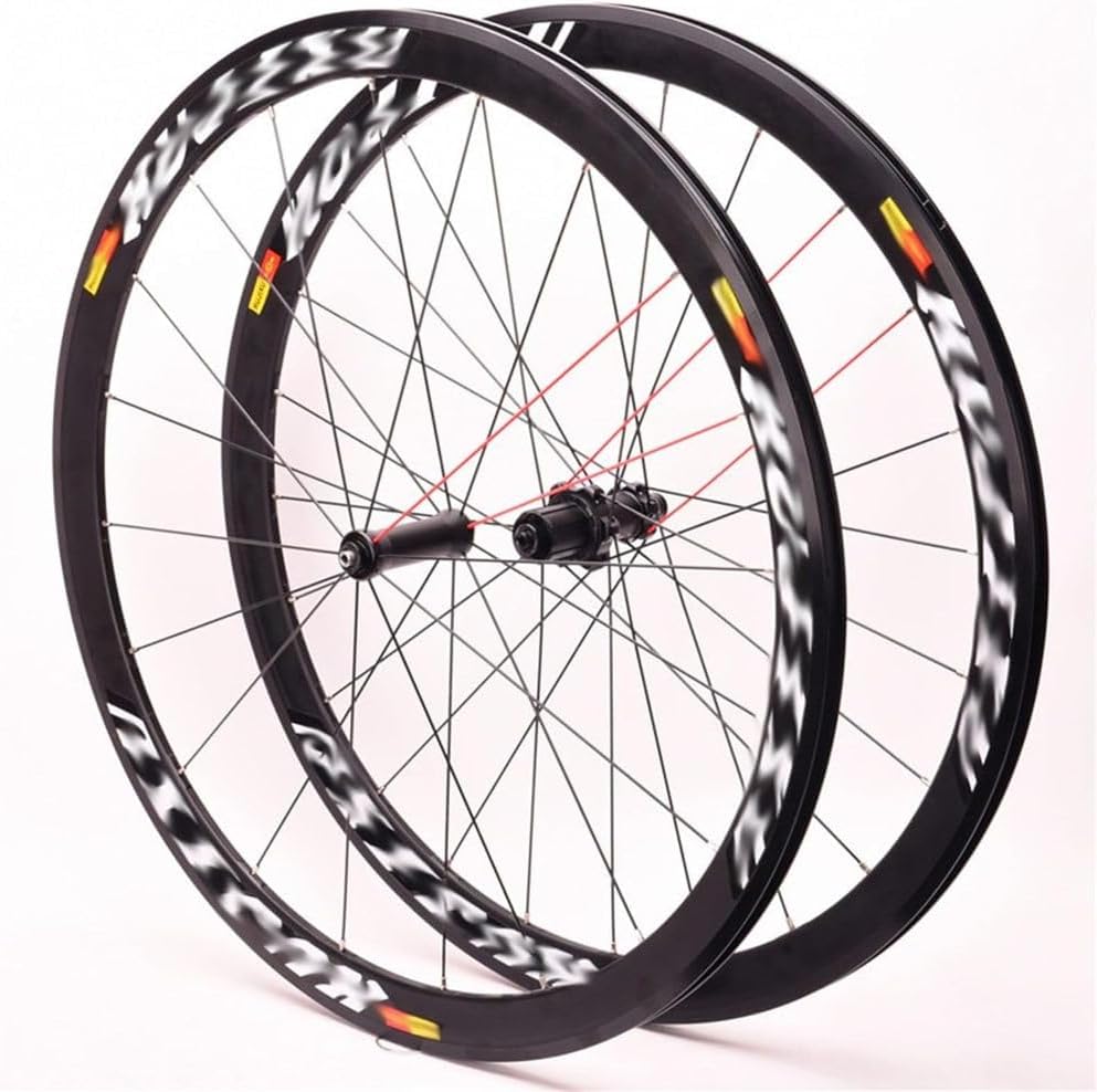 NBTRXWAFR Jeu De Roues en Carbone 700C avec Freins V De 38 Mm De Profondeur, Roues De Vélo De Route Clincher, Jeu De Roues pour Vélo De Course Compatible avec 8, 9, 10, 11 Vitesses - Blanc