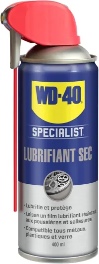 WD-40 Specialist • Lubrifiant Sec • Spray Double Position • Anti Friction • Lubrifie en laissant un film sec • Compatible tous métaux, plastique et verre • 400 ML 400ml Unique