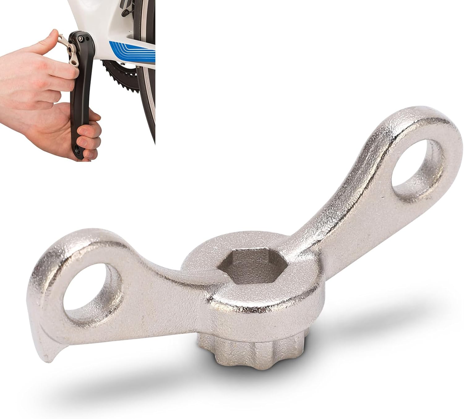Agatige Outil de Démontage de Manivelle de Vélo, Outil de Clé de Démontage 2 en 1 pour Manivelle de Pédalier Extracteur D'assemblage de Manivelle de Vélo, Outil de Réglage de Manivelle de Vélo