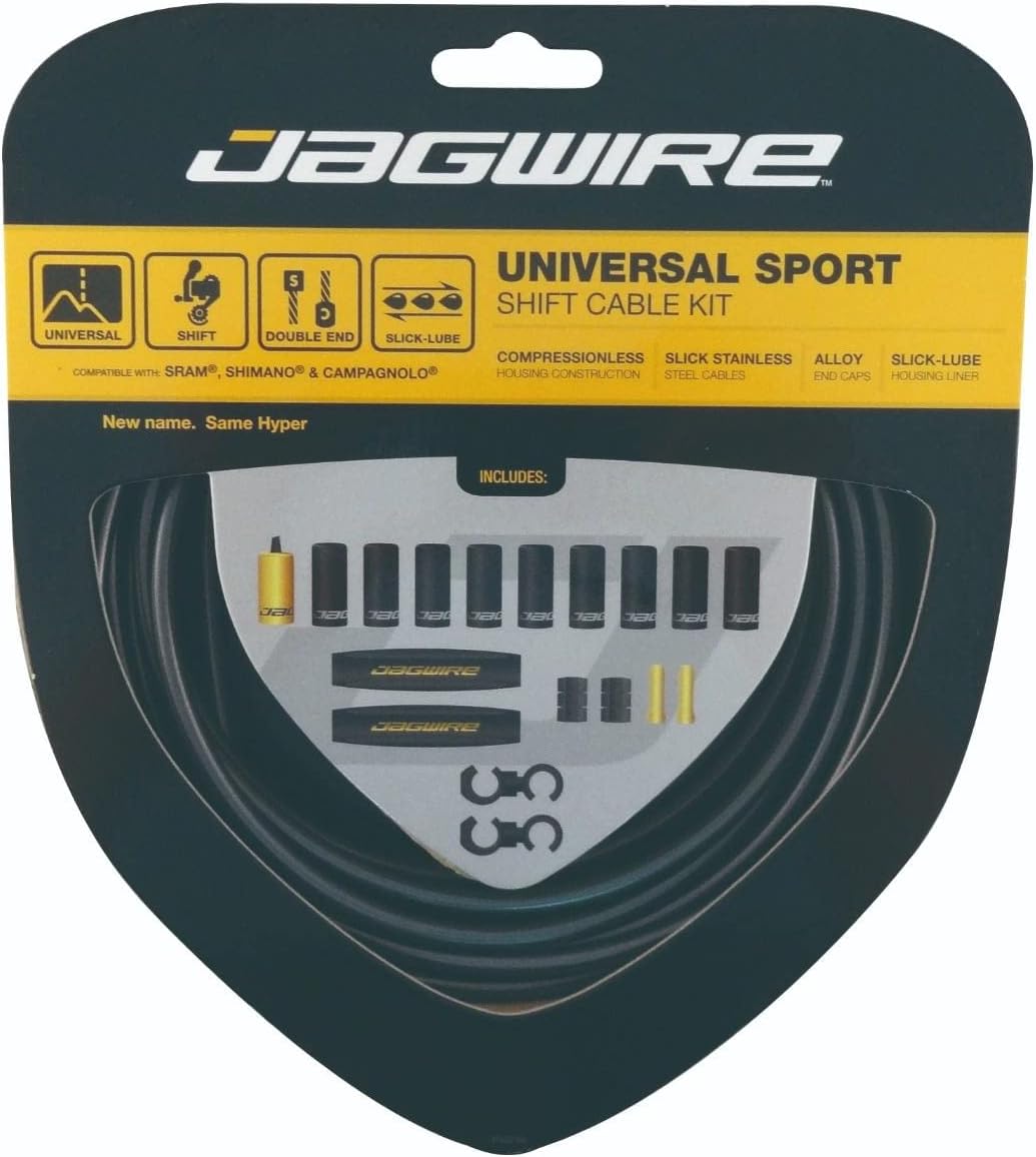 Jagwire 2X Sport Shift Kit Gaines et câbles de dérailleur Adulte Unisexe, Gris, Taille Unique