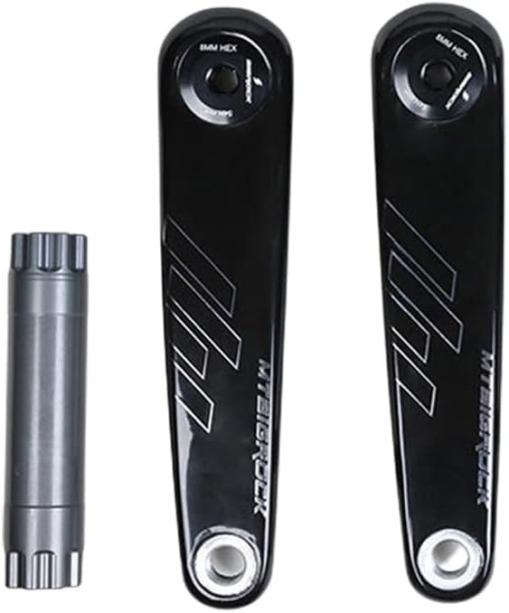 Manivelles de vélo en fibre de carbone au design élégant compatibles avec les plateaux DUB, mise à niveau parfaite pour les vélos de montagne (175 mm, noir) 175mm Noir