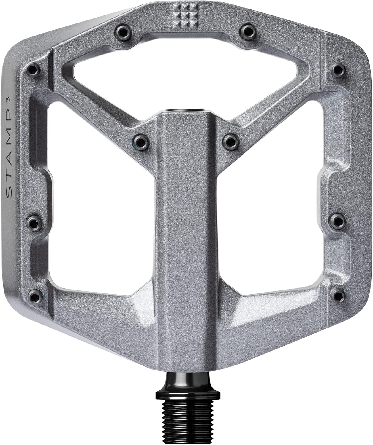 Crankbrothers Stamp Pédale Plate pour vélo BMX/VTT – Pédales de vélo à Plate-Forme, Profil Minimal, poignée réglable Plate Gris Taille unique
