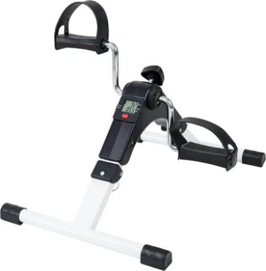 Pédale Formateur, Mini Vélo d'appartement pour la Maison et Bureau, Machine d'entraînement Légers pour Les Bras et Jambes, Adaptée à la Récupération Blanche PED2