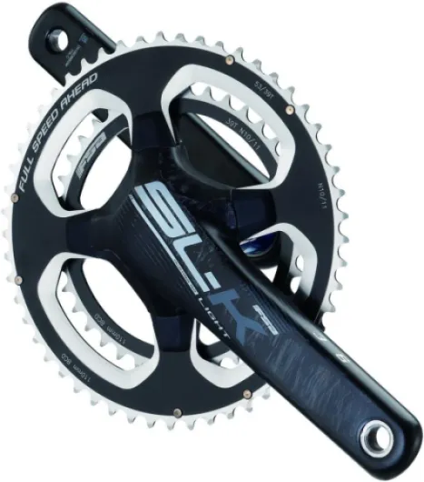 FSA SL-k Light 386evo 2 x 11 Route Pédalier, Mixte, 336-0808XB, Charbon, 53/39T/170 mm 50/34T/175 mm Carbon/Grey Decal