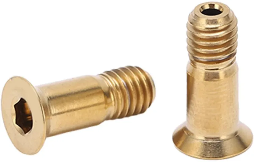 Vis de Roue de Guidage de Dérailleur Arrière Creuses à Tête Plate M5 14,2 Mm, Vis de Boulon de Poulie de Dérailleur en Alliage de Titane Doré pour VTT de Route