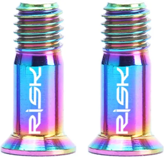 ERYUE Lot de 2 vis en titane pour dérailleur arrière de vélo en titane M5 × 14,2 mm Vis de boulon de guidage de vélo