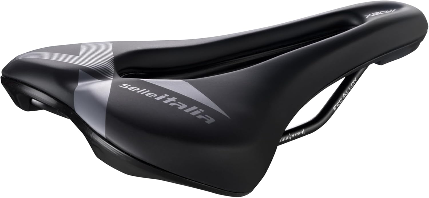 X-Bow Superflow - Selle de Vélo Enduro Bike, E-Bike, E-Mountain Bike, VTT, Trou Anatomique, Cadre en Alliage FeC, Amortisseurs L3