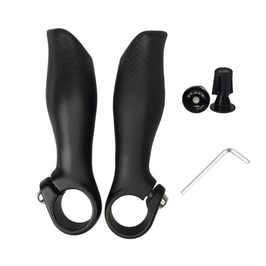 PLATT Guidon VTT poignées de sécurité d'extrémité de Guidon 22.2 MM VTT Cyclisme vélo Cycle Guidon pièces de vélo Fibre de Carbone