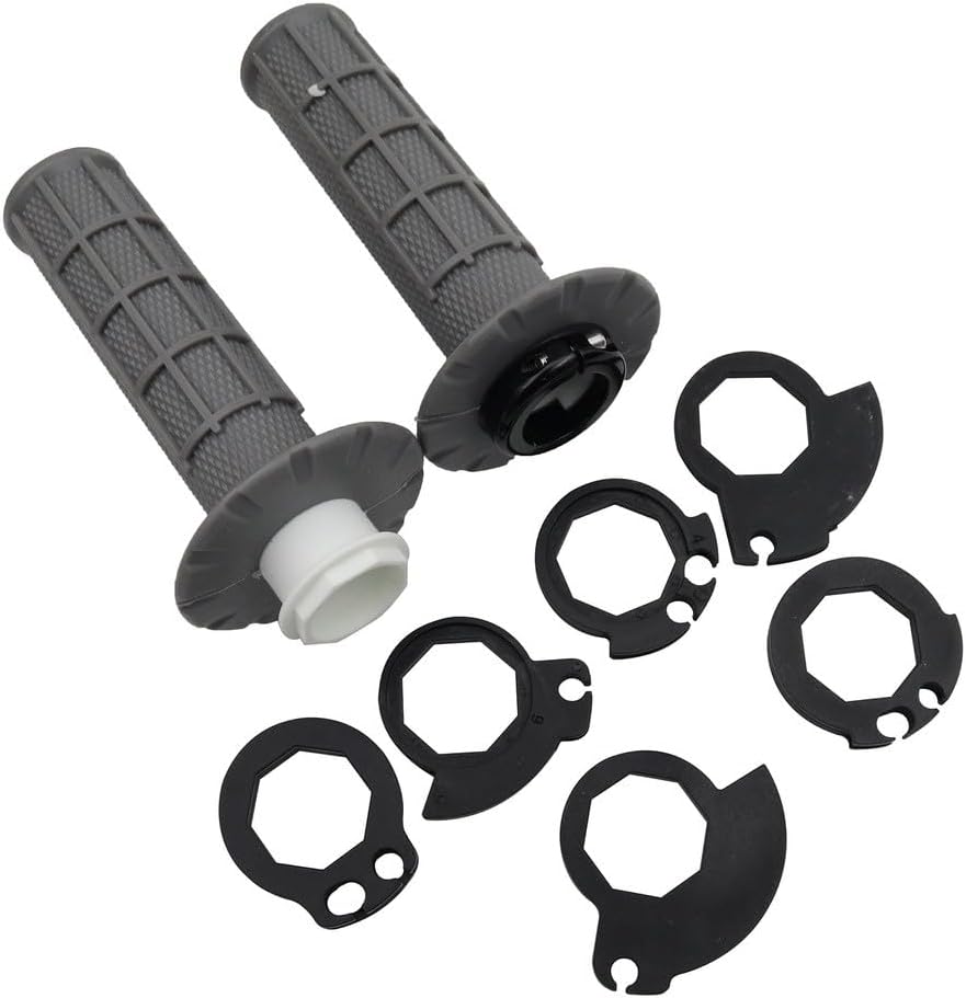 Poignées de moto de 22 mm avec Lockon Cam pour un changement facile et un contrôle amélioré de l'accélérateur Gray