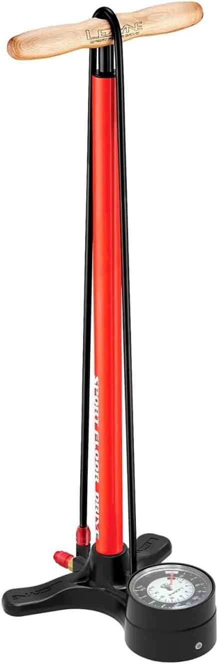 LEZYNE Sport Floor Drive-Manomètre 3" 5 Pompe à Pied Mixte ABS-1 Pro Chuck Fire Red