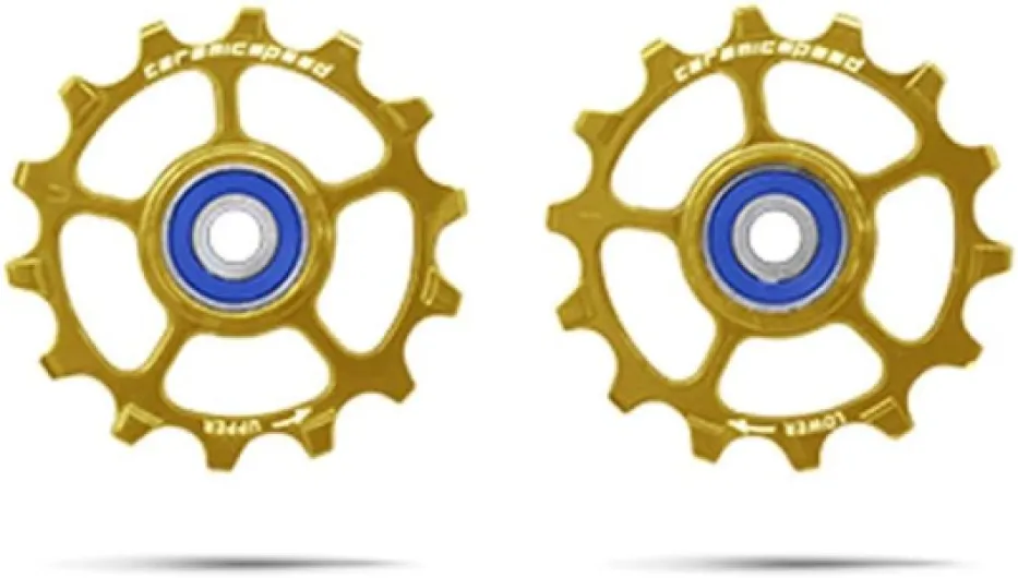 CeramicSpeed Roues de poulie pour SRAM Eagle Doré 14 Dents