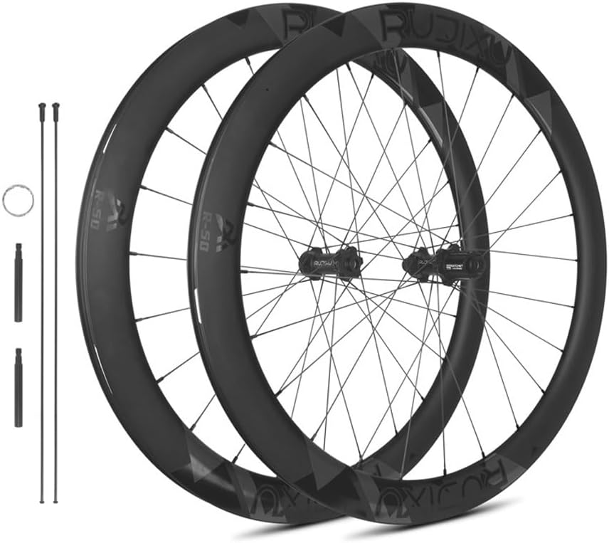 Paire de roues ultralégères en fibre de carbone 700C, système à cliquet 36/54 dents, jantes de vélo de route 50 mm, freins à disque, roulements en céramique, moyeu à axe traversant, roue avant 1 54T RatchetHG