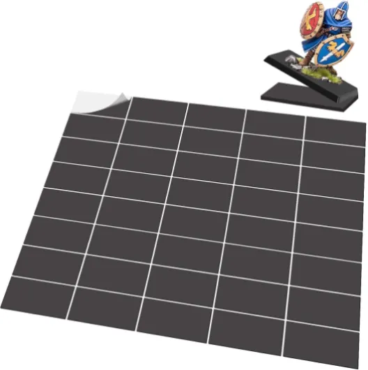 Evemodel Lot de 100 pièces carrées de 25 mm - Modèle magnétique - Base - Plateau de table miniature - Modèles de jeu - Base pour figurines de piste ou miniatures - Pour décoration de table et paysage 100 Stück quadratisch 25mm