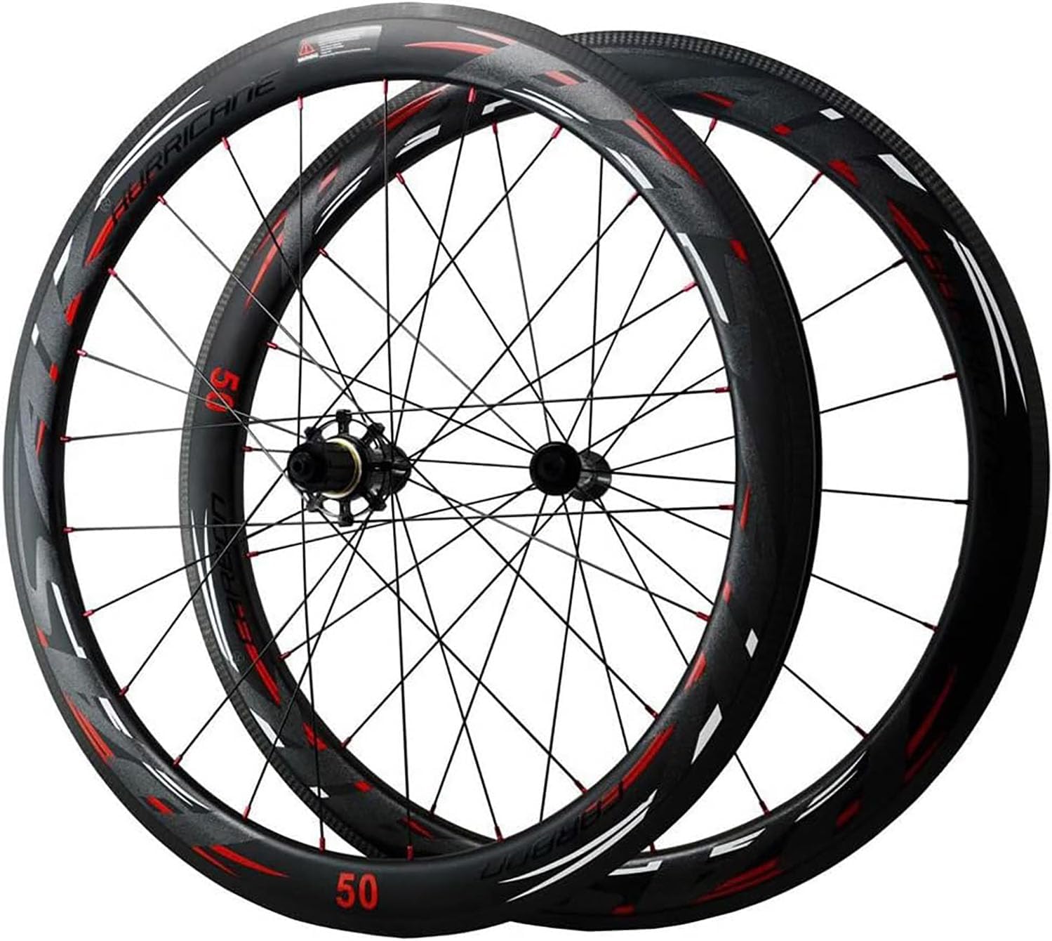 NBTRXWAFR Roues De Vélo De Route 55 Mm 700C Jante en Fibre De Carbone Pneu en V Frein 40/50 Mm Roues De Vélo De Course 25 Mm De Large pour 7-12 Vitesses Seulement 1830G Mat 50mm