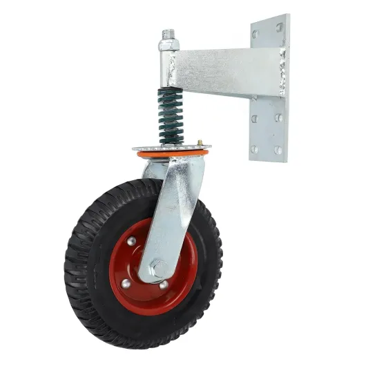 Roue de Portail de 8 Pouces, de Portail Robuste, de Portail en Acier à Haute Teneur en Carbone et en Caoutchouc avec Boulons Réglables en Forme de U (2)