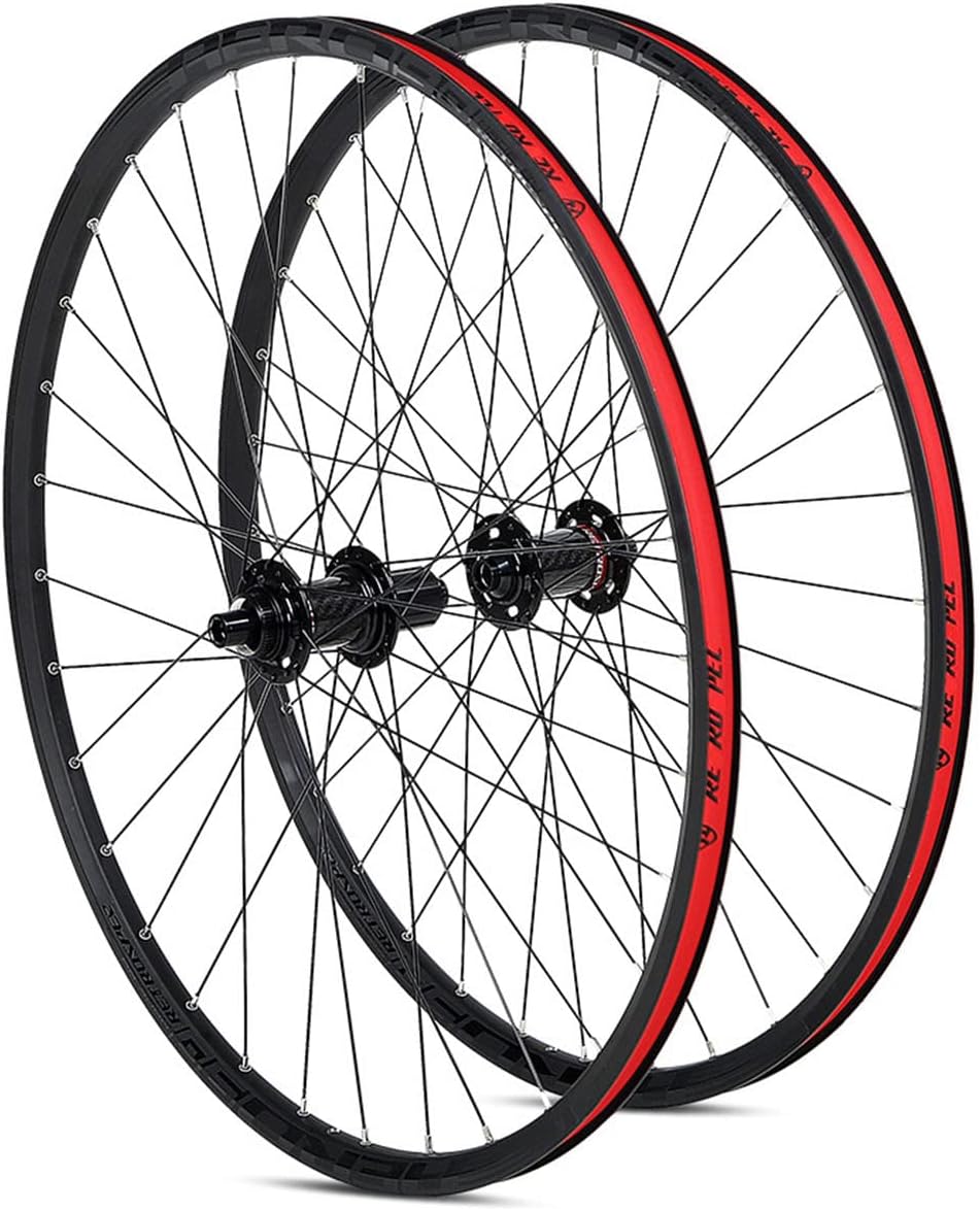 Lot de roues de vélo de montagne 27,5 à 73,6 cm en fibre de carbone à dégagement rapide, frein à disque à 32 trous, jantes à double paroi pour roulements à cassette 8/9/10/11/12 vitesses scellés 29Inch