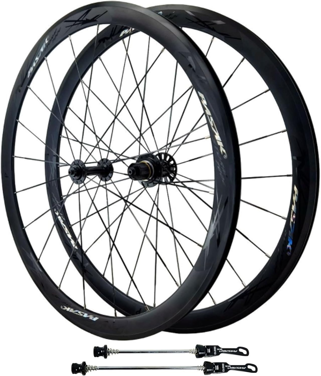 GEIRONV Paire Roues de Vélo Route 700C, Alliage D'aluminium Avant 2 Arrière 4 Roulements 20/24 Trous Jantes À Double Paroi Moyeu À Dégagement Rapide 7/8/9/10/11/12 Vitesses Front rear wheel 700c