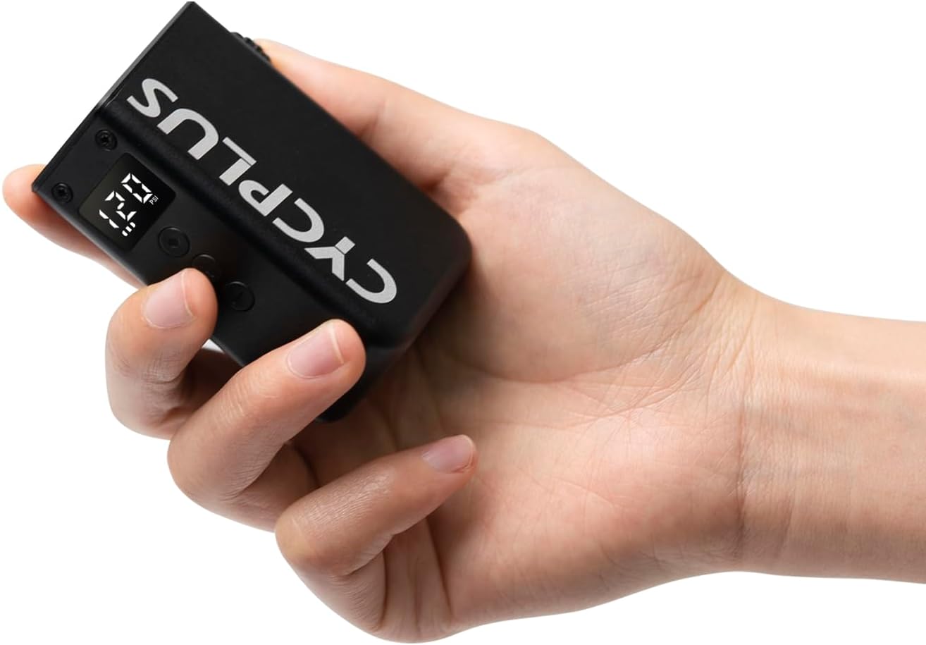 Pompe à vélo Mini avec manomètre, Max 120 PSI, Rechargeable sans Fil, Auto-Stop, valves Presta/Schrader pour vélo électrique, VTT, de Ville et Route AS2 Pro (2025 Version actualisée)