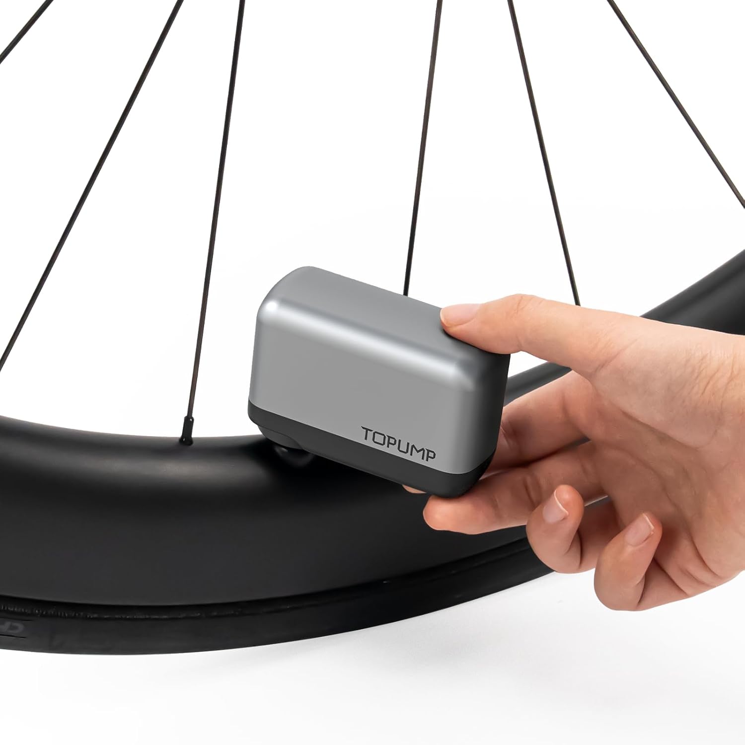 Mini Pompe à vélo, Pompe à vélo électrique Portable, gonflage Rapide 120PSI, Batterie Rechargeable Type C, avec valves Shrader et Presta pour vélos de Route (sans Affichage)