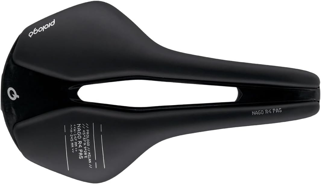 Prologo Selle de Vélo de Route Nago R4 Pas Tirox Noir Polyuréthane (PU) et Cuir pour Adultes Unisexe 147 mm
