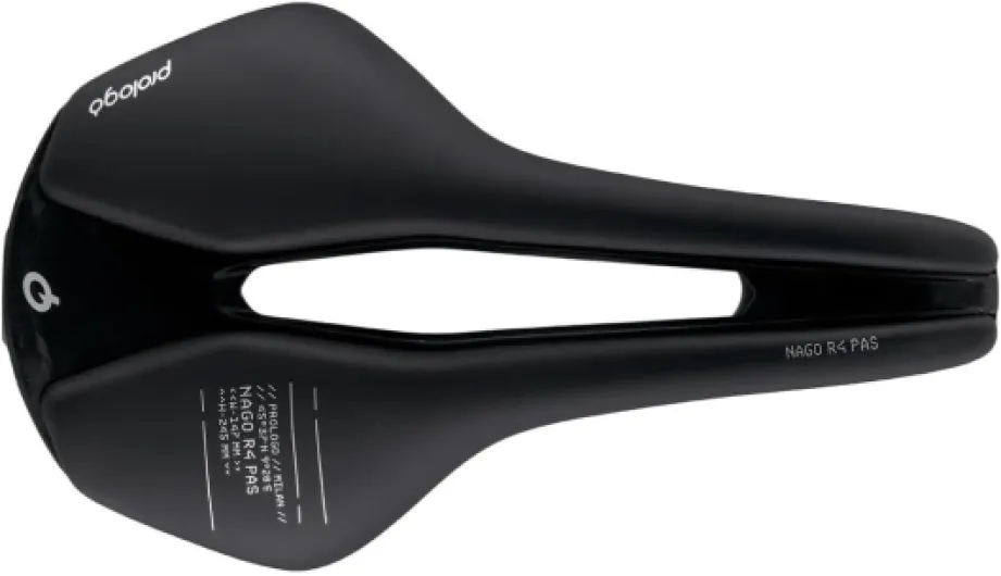 Prologo Selle de Vélo de Route Nago R4 Pas Tirox Noir Polyuréthane (PU) et Cuir pour Adultes Unisexe 147 mm