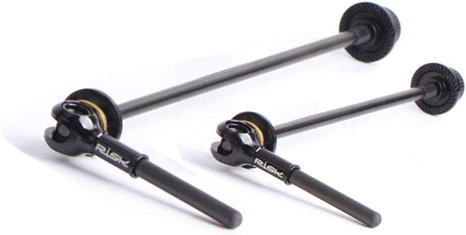 CYCEARTH 40.35g QR Brochette Titane Vélo VTT Vélo De Levier Route De Moyeu Ultra-Léger Roué Ti Haches de Fibre De Carbone Poignée Brochette Noir