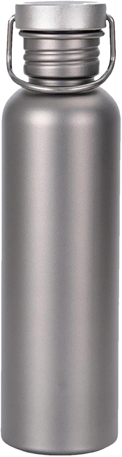 Bouteille en Titane Isotherme Anti-Fuite - Pour Vélo, Randonnée et Camping - Réutilisable - 500/600/750 ml