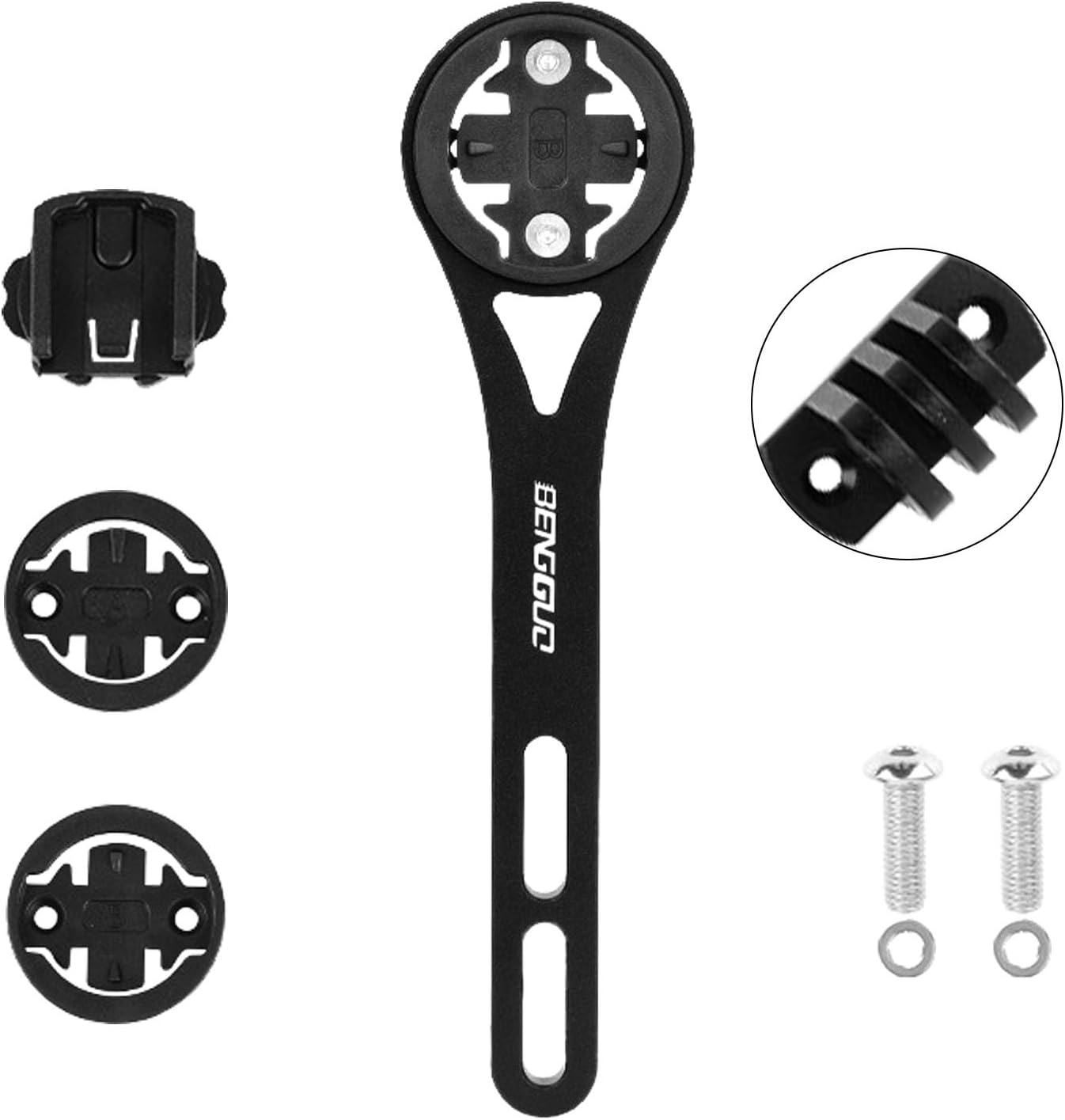 Support D'ordinateur De Vélo Intégré, Support de Cintre VTT, Support de Cintre Garmin, Compatible avec Garmin Edge, Bryton, Cateye, Caméra GoPro et Lampe