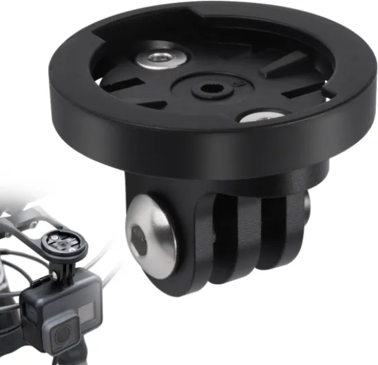 Support d'Ordinateur Guidon de Vélo, Support Compteur pour Garmin GPS Edge et Varia Go Pro Supports pour Garmin Varia, Diamètre de l'Orifice 22 mm Général Adaptateur pour Go Pro et Lampe vélo