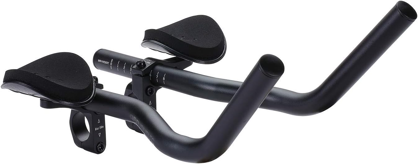 BBB Cycling AeroBase Aérobarres en Aluminium avec courbure ergonomique pour vélos de route avec coussinets de bras en EVA réglables - Compatible avec des guidons de 25.4/31.8 mm - BHB-52 Simple