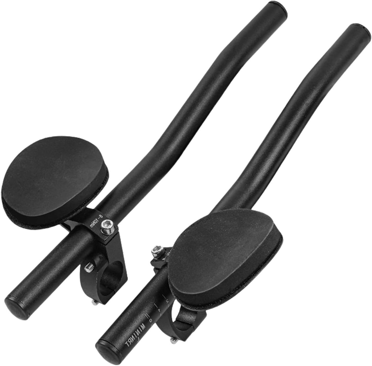 Barres Aero pour vélo de route, guidon de vélo en d'aluminium, barre Aero noire pour vélo avec clip sur la barre d'accoudoir, guidon Racing TT, poignée en