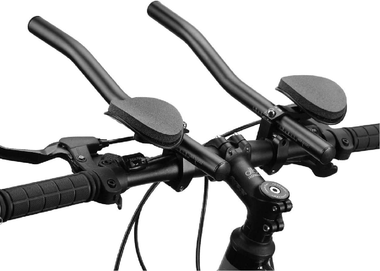 Acesport Guidon Aero Bars Triathlon Time Trial Tri Cyclisme Guidon Reste Vélo pour VTT et Vélo de Route Alliage D'aluminium Version (Noir)