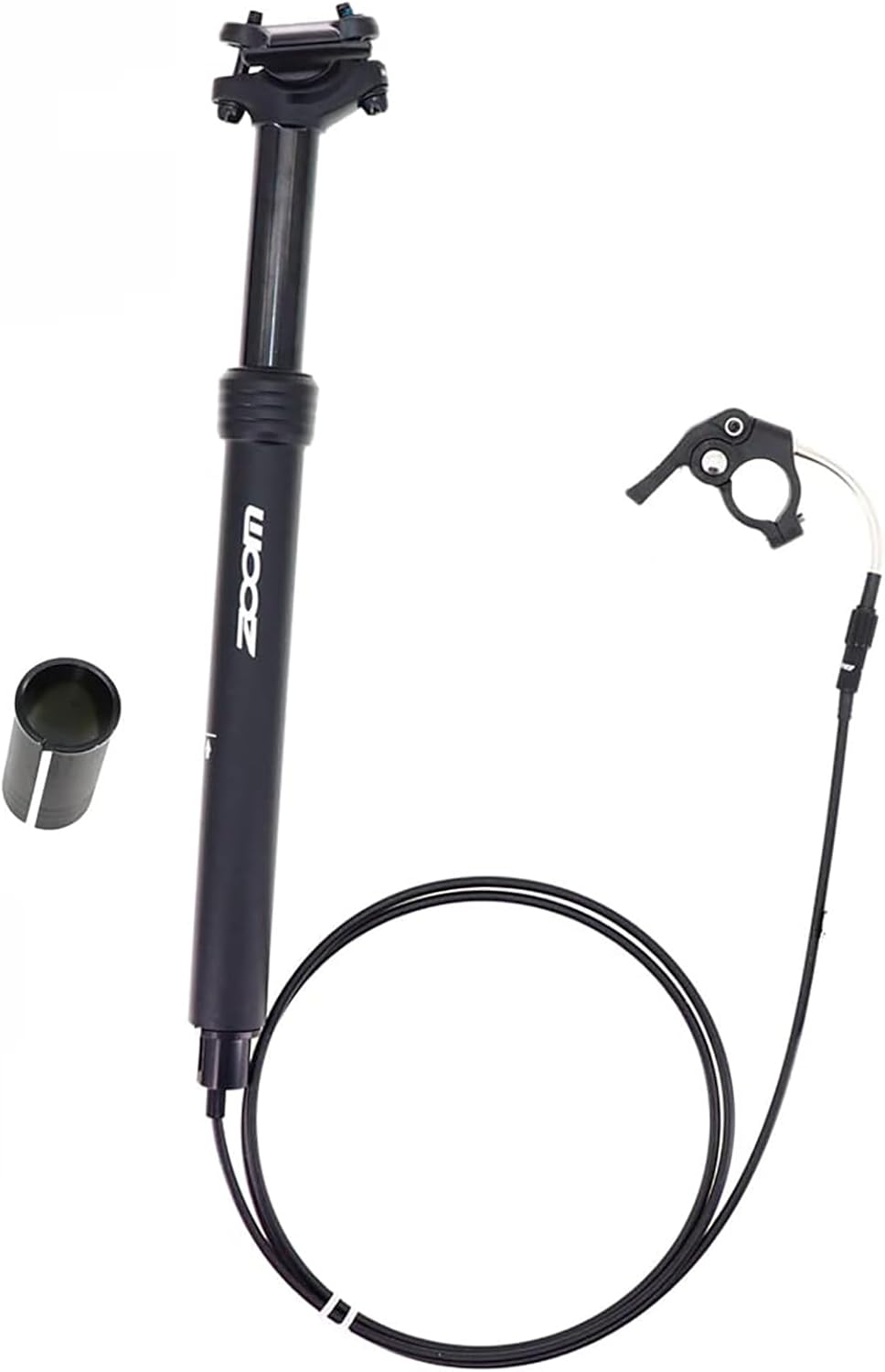 Tige de Selle VTT Telescopique de Vélo 27,2/28,6/30,0/30,4/30,8/31,6/33,9mm, Tige de Selle Compte-Gouttes a Distance Réglable en Hauteur Routage Interne Débattement de 80mm 30.4mm Noir