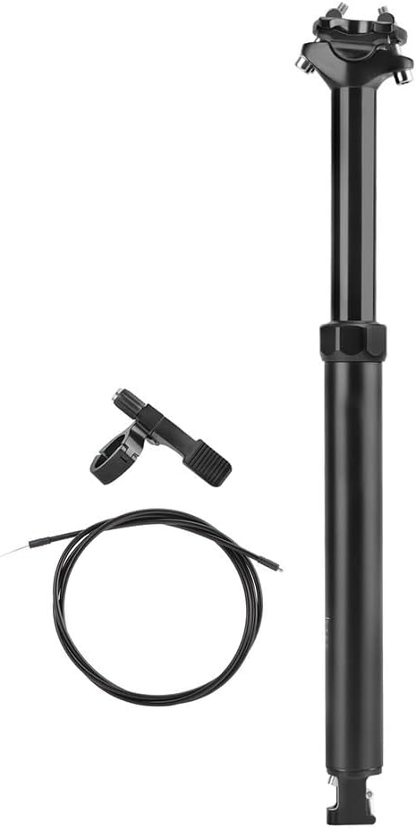 Tige de selle télescopique en alliage d'aluminium pour VTT - 30,9 mm - Câble interne - 425 mm