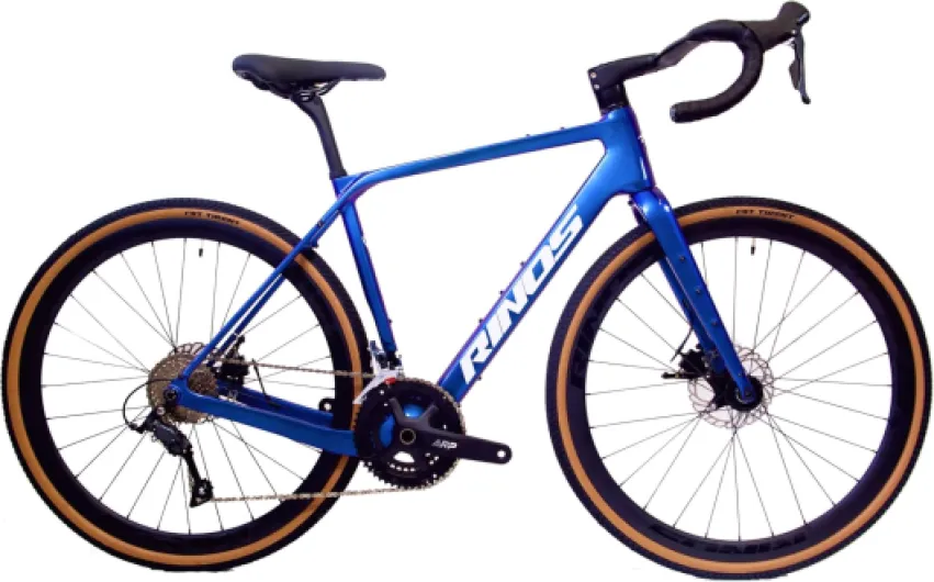 Sandman 1 Vélo Gravel Carbone – Sora 18 Vitesses, Freins à Disque, Pneus 700x40C – Ultra Léger 9,8kg – Vélo Route & Chemins Mixtes – Or/Violet XL (58cm) Violet
