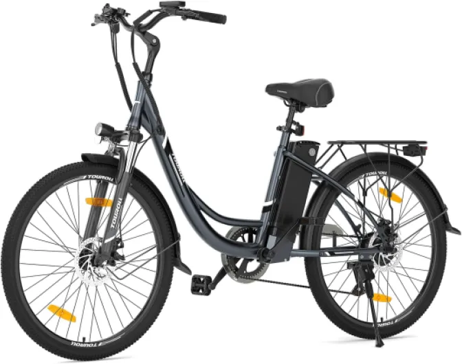 B1 Vélo Électrique, 26" vélo électrique Urbain avec 36V 15.6Ah Batterie Amovible, Vélo de Ville électrique 250W, 7 Vitesses, E-Bike Urbain pour Adulte