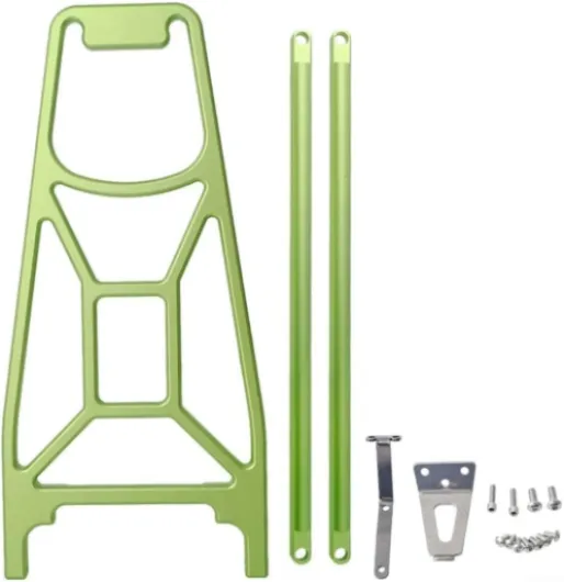 Porte-vélo arrière pliable en alliage d'aluminium CNC avec tiges de support et supports pour vélos pliants Brompton P/C Line, finition anodisée (vert)