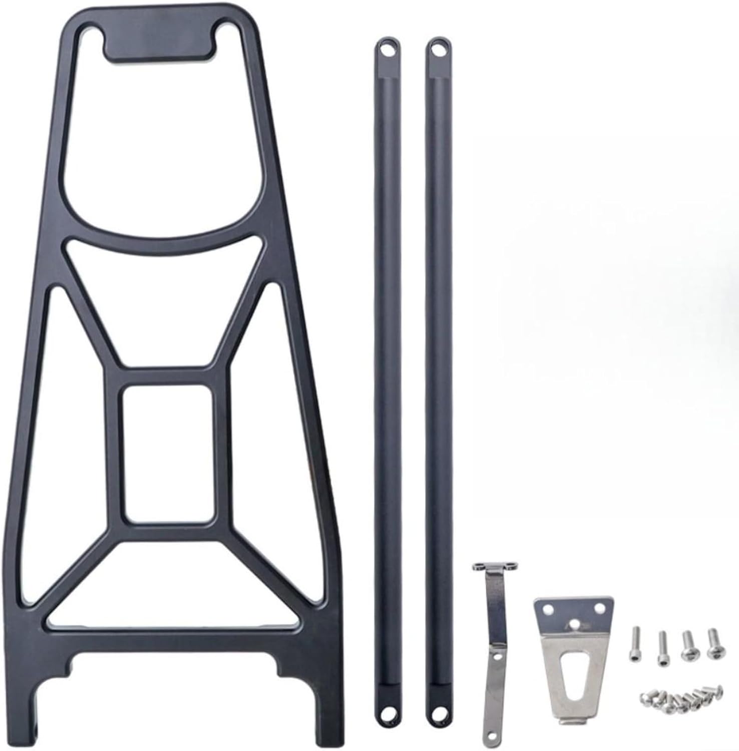 Porte-vélos arrière pliable en alliage d'aluminium CNC pour Brompton Compatible avec vélos pliants P Line et C Line (Noir)