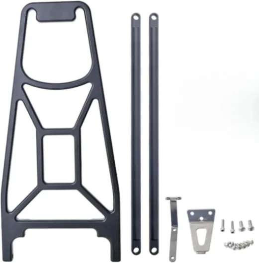 Porte-vélos arrière pliable en alliage d'aluminium CNC pour Brompton Compatible avec vélos pliants P Line et C Line (Noir)