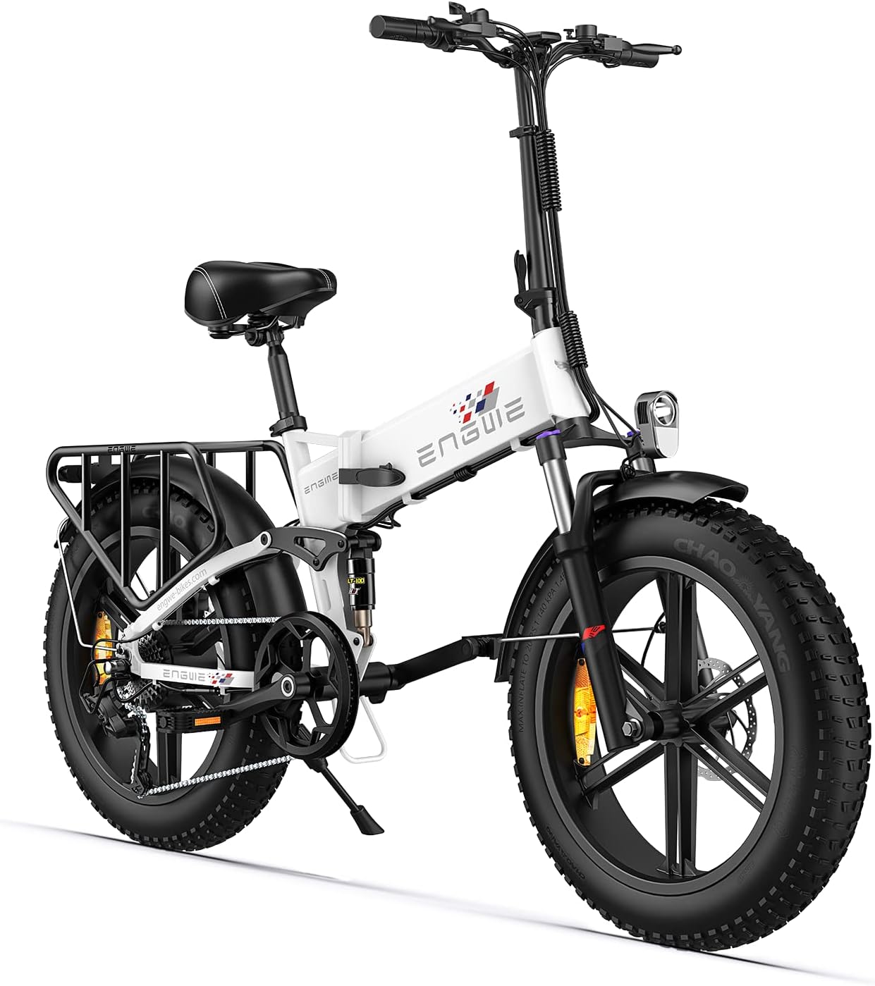 Velo Electrique Pliable Vélo Électrique, Draisienne Electrique Adulte avec Batterie 48V 13Ah, Velo Electrique Homme 20 Pouces, 7 Vitesses, 250W Moteur, Jusqu'à 120km Blanc