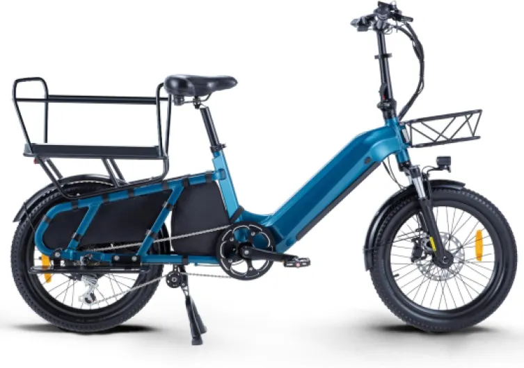 Velo Electrique pour Adultes, Freins à Disque Hydrauliques, VéLo électrique avec 48v 20ah Batterie Amovible, Cargo Ebike 25km/H Ebike Avec panier arrière