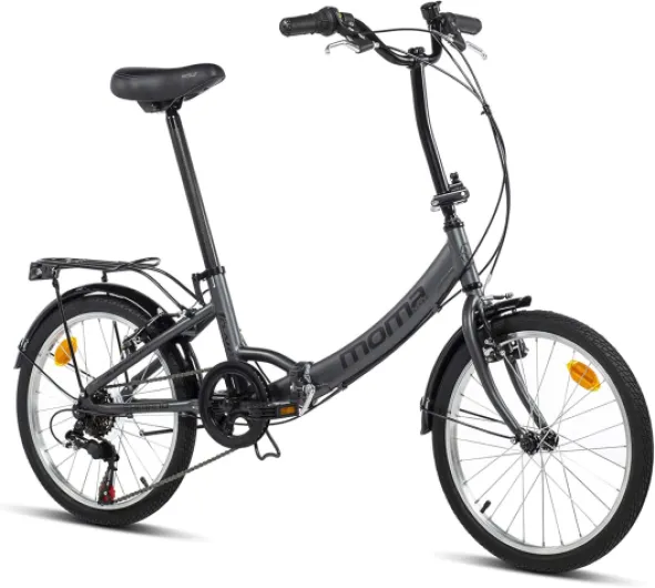 Vélo de Ville Pliant First Class 20", Aluminium, Shimano 6V, Selle Comfort Gris