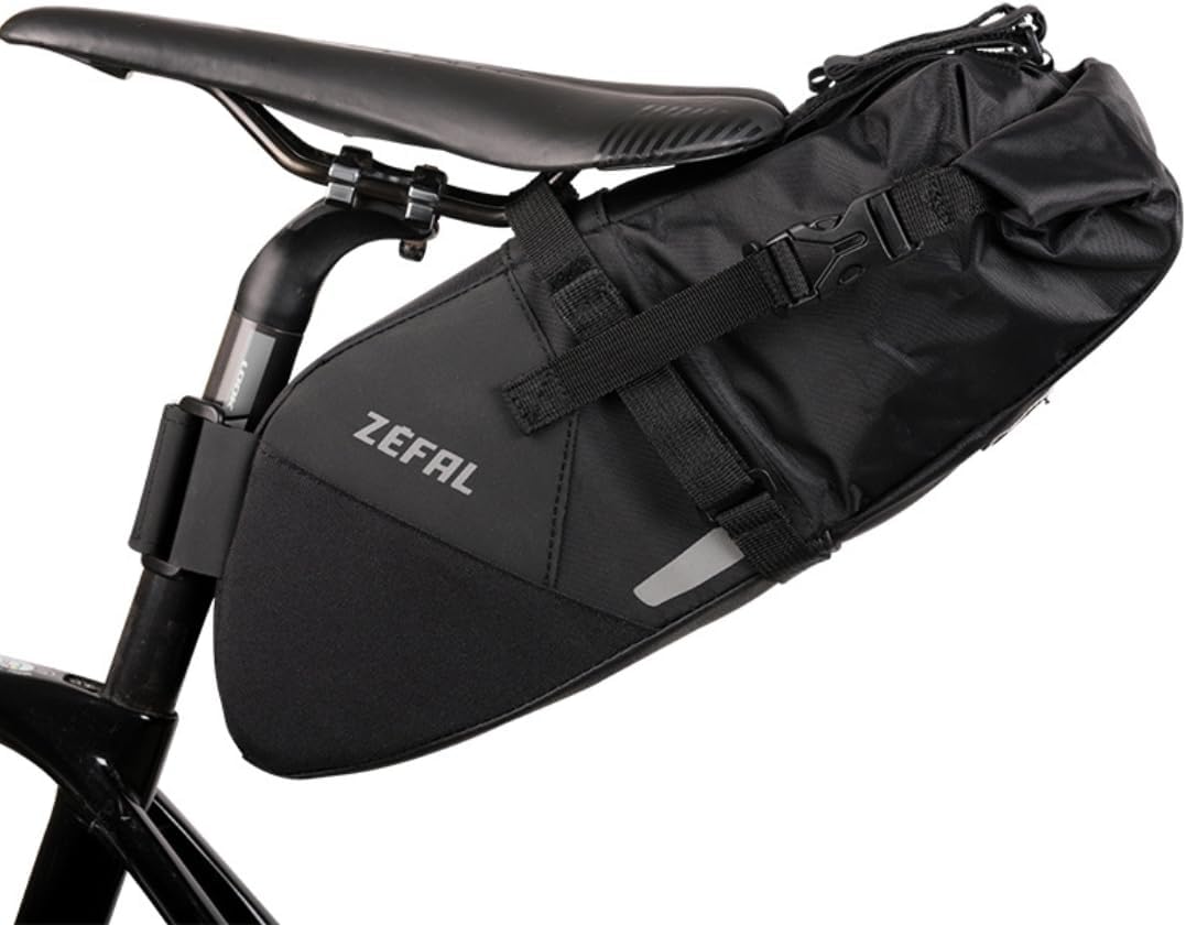 Zéfal Z Adventure R5 Bikepacking & Commuting Sac de Vélo Universel & Etanche-Grand Volume Capacité 5L-Durable et Résistante-400 g Sacoche de Selle, Noir, 5 litres Unique
