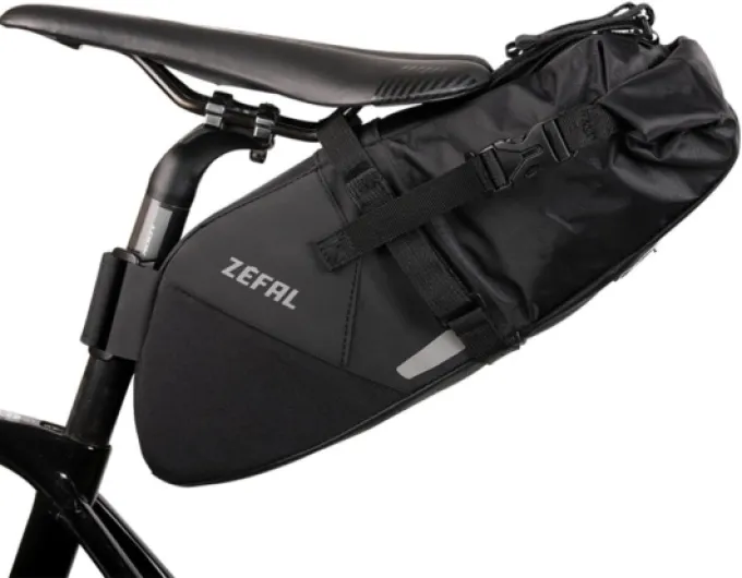Zéfal Z Adventure R5 Bikepacking & Commuting Sac de Vélo Universel & Etanche-Grand Volume Capacité 5L-Durable et Résistante-400 g Sacoche de Selle, Noir, 5 litres Unique