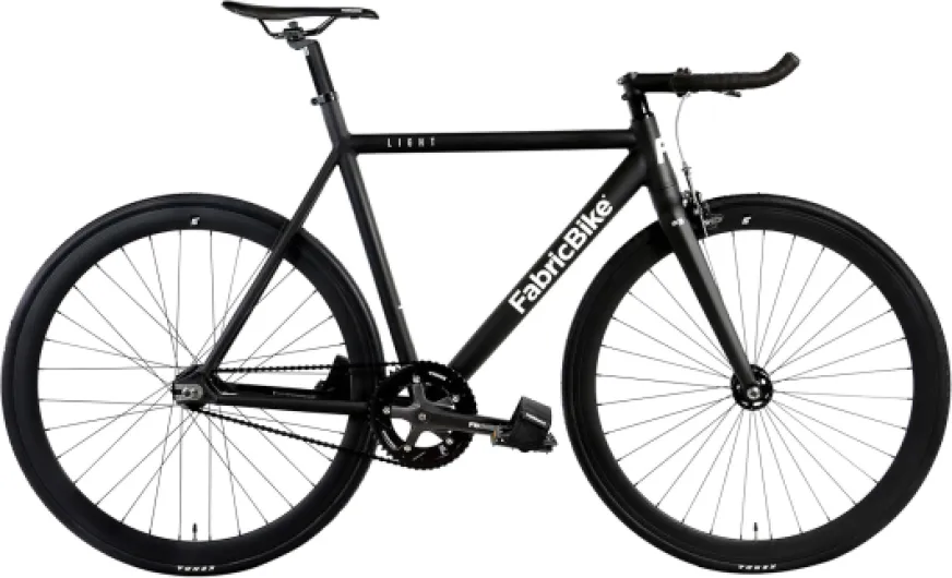 Light - Vélo Fixie, Fixed Gear, Single Speed, Cadre et Fourche Aluminium, Roues 28", 3 Tailles, 6 Couleurs, 9,45 kg (Taille M) Light Matte Black M-54cm