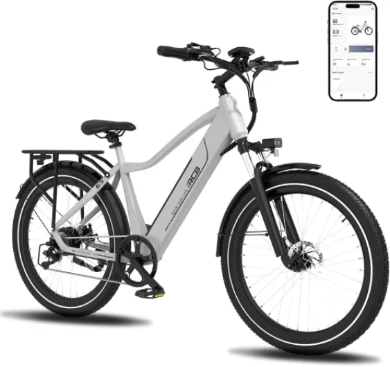 Vélo électrique Adulte de 27,5 Pouces, E Bike de Montagne, 250 W, Vitesse Max 25 km/h, Démarrage NFC/APP, Autonomie de 35-90 km, Adapté aux Déplacements Quotidiens Hommes et Femmes Gris