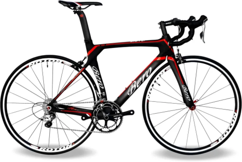 2016 700C Vélo de Route Shimano 105 vélos avec Un Cadre 11S 5800 Vélo de Course T800-M40 Fibre de Carbone Aero 18,3 LB Ultra léger Cb013A-2 (Noir et Rouge, 500 mm)